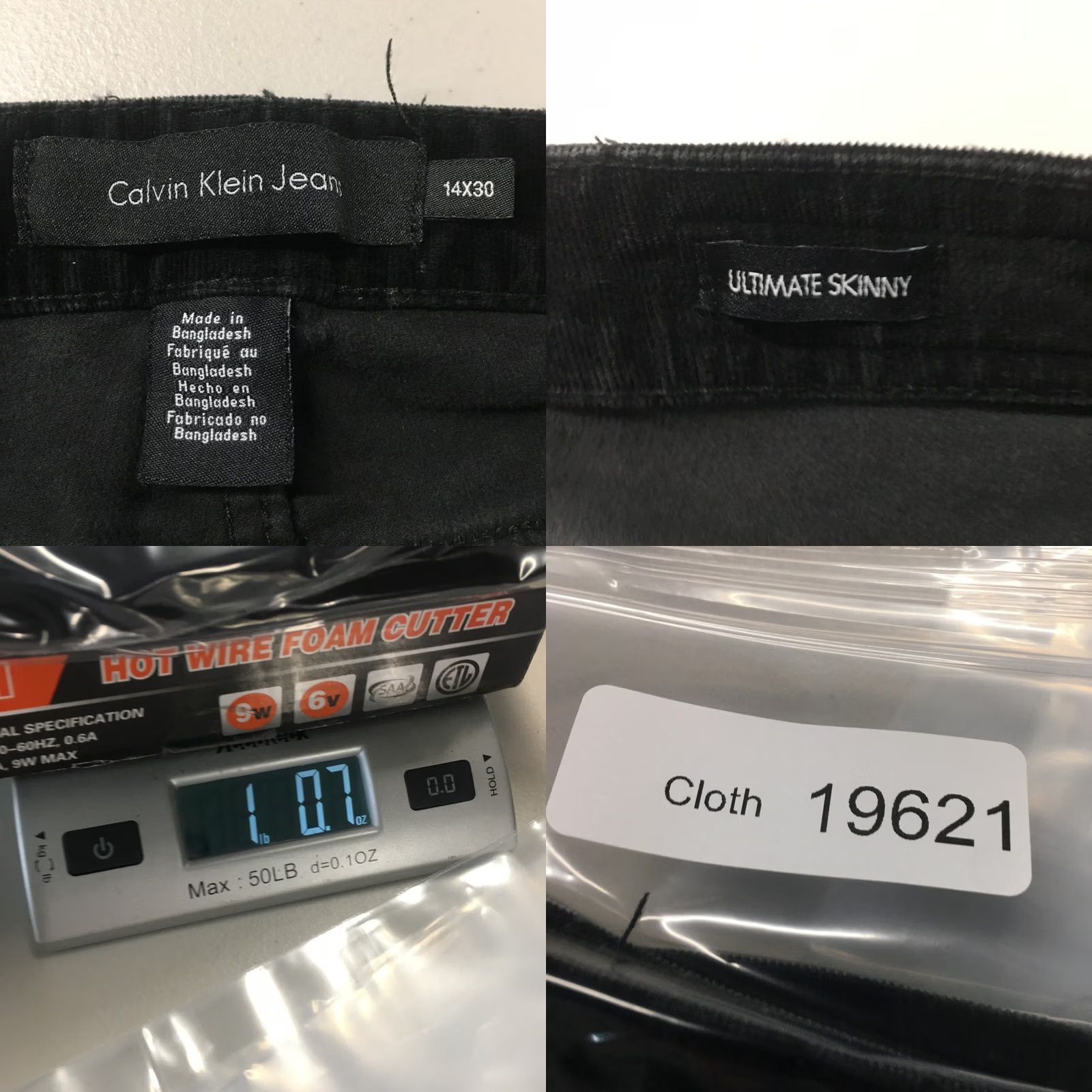 Calvin Klein Calvin Klein Skinny Jeans Womens 14x30 Black Corduroy Mid Rise Skinny Jeans Womens 14 Black Corduroy Mid Rise Size 36" / US 14 / IT 50 - 9 Thumbnail
