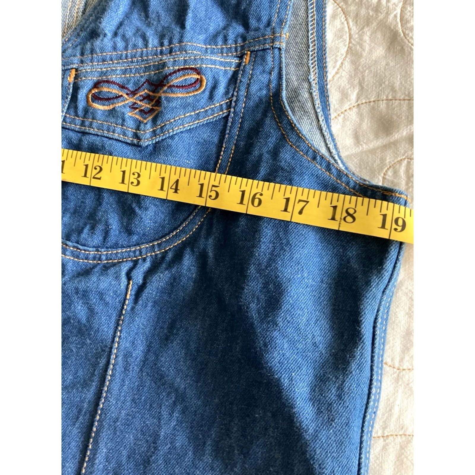 J Brand VINTAGE Brand Male Denim Jean Vest 70s 60s Pearl Snap Embroidered Blue Denim Medium Mens Vest Size US 31 - 4 Thumbnail