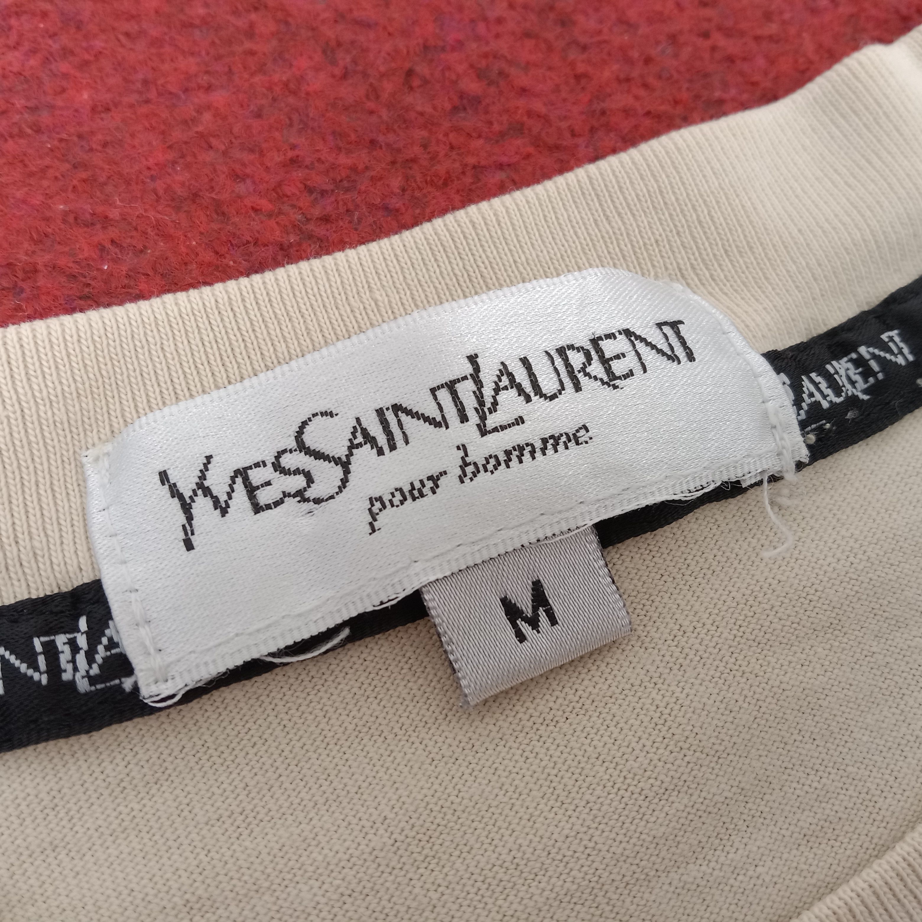 Vintage × Yves Saint Laurent Yves Saint Laurent Small Logo Pocket Design Tshirt Size US M / EU 48-50 / 2 - 5 Thumbnail
