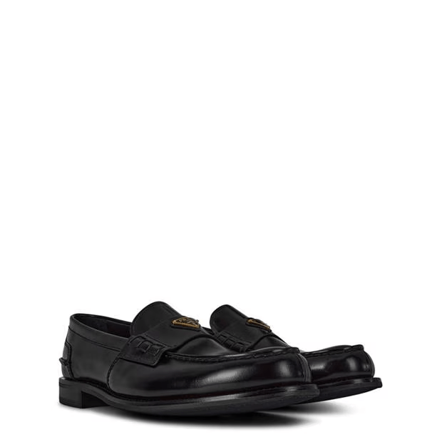 Prada Gold Triangle Loafers Size US 9 / EU 42 - 4 Thumbnail