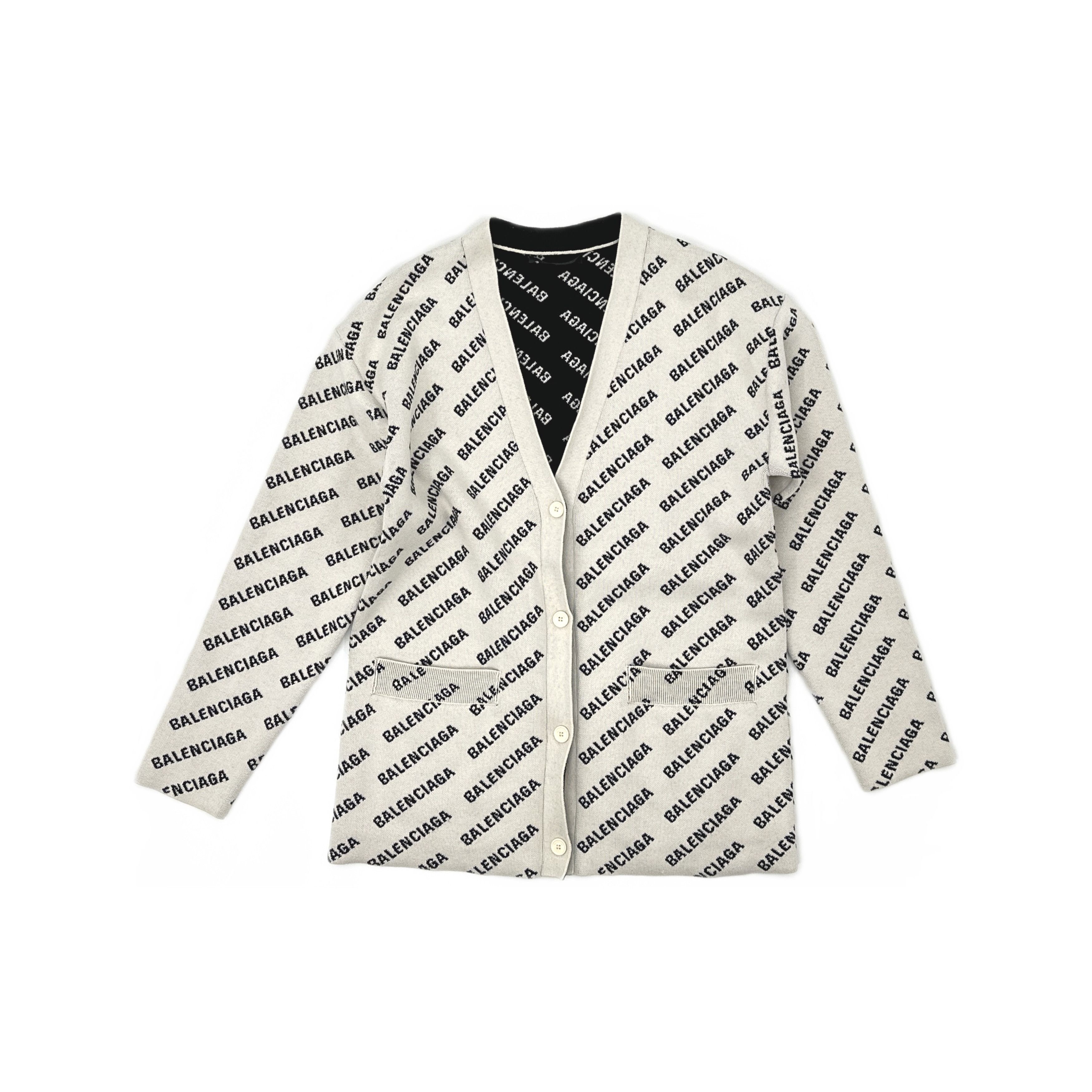 Balenciaga Balenciaga All-over Logo Cardigan Size 1 Size US S / EU 44-46 / 1 - 1 Thumbnail