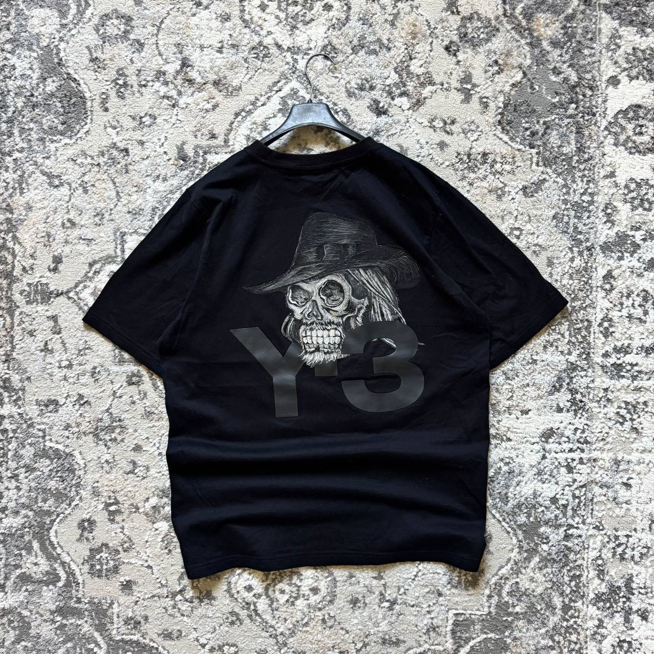 Y-3 × Yohji Yamamoto Embroidered Skull Yohji t-shirt | Grailed