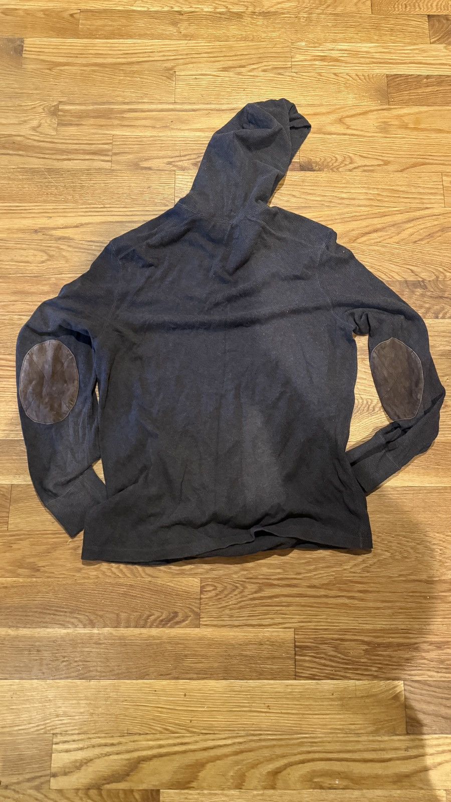 Polo Ralph Lauren Polo Ralph Lauren Brown Hoodie Suede Elbow Patches Size US L / EU 52-54 / 3 - 7 Thumbnail