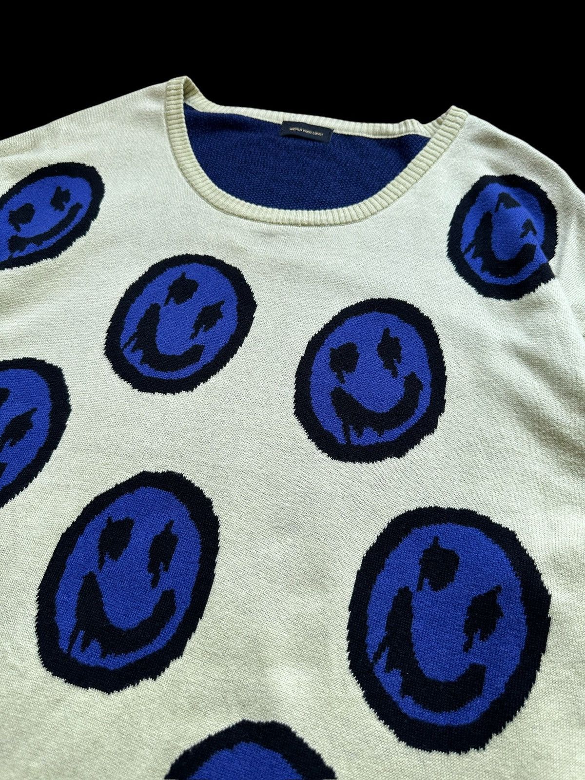 Hysteric Glamour 00's World Wide Love scary smiley knitted sweater Size US L / EU 52-54 / 3 - 5 Thumbnail