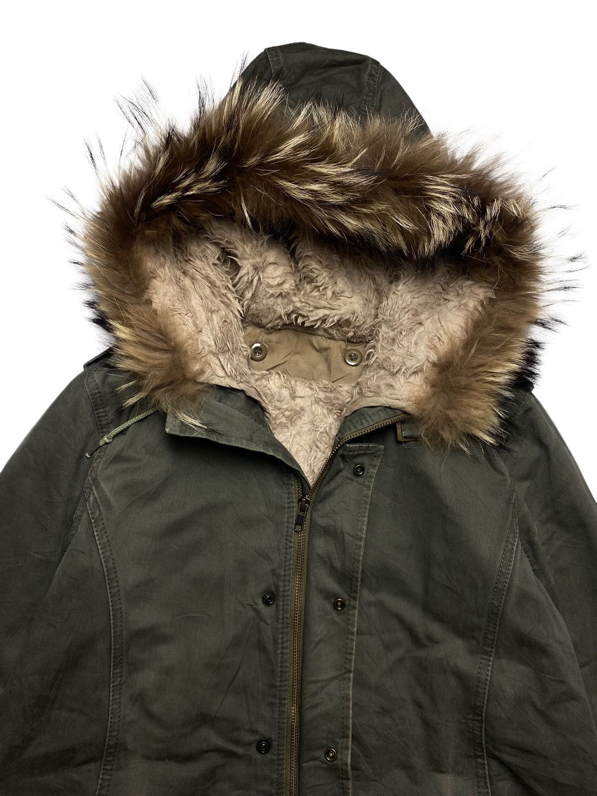If Six Was Nine 2000s Dendrobium - Raccoon Hoodie Canvas Parka Jacket Size US L / EU 52-54 / 3 - 4 Thumbnail