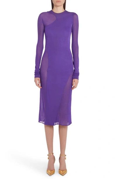Tom Ford o1loc1c0924 ABJ668 Cut and Sewn Dress in Purple Size M / US 6-8 / IT 42-44 - 2 Thumbnail