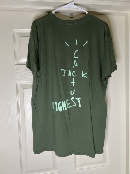travis scott jordan cactus jack highest t shirt olive