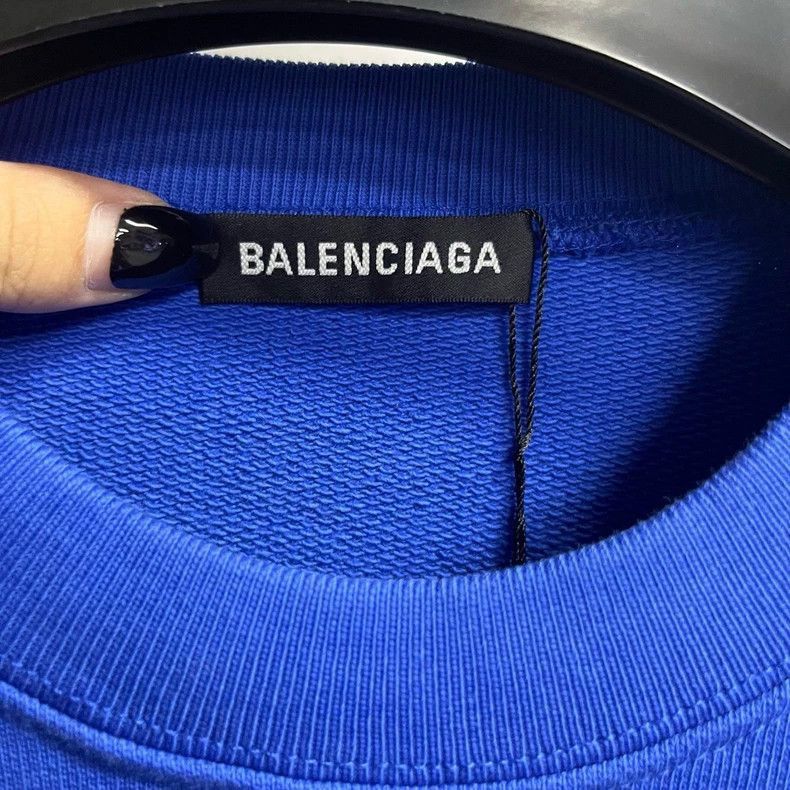 Balenciaga Balenciaga Blue Logo Print Sweatshirt-2506 Size US XS / EU 42 / 0 - 2 Thumbnail