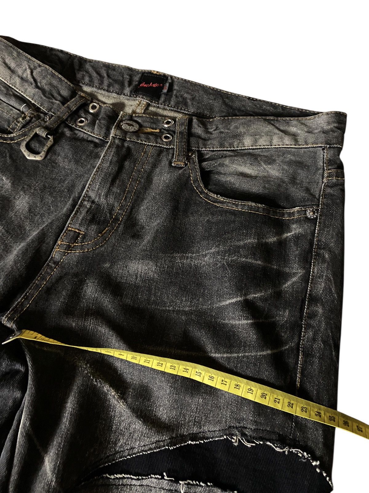 If Six Was Nine 2000's Jackrose Seawash Clawmark Tribal Flared Jeans Size US 30 / EU 46 - 14 Thumbnail