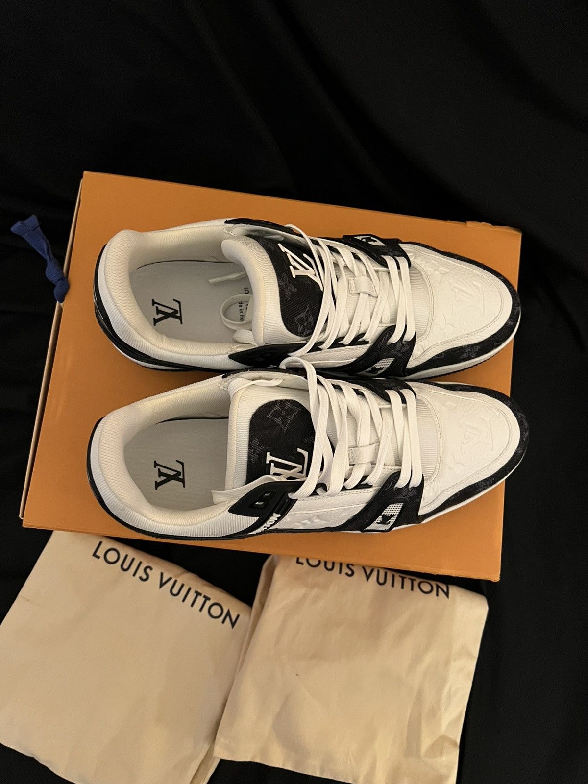 Louis Vuitton Louis Vuitton Trainers Black White Denim Sneakers Monogram Size US 10.5 / EU 43-44 - 8 Thumbnail