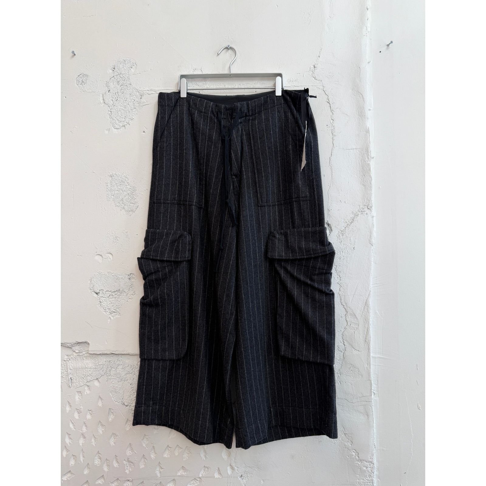 Greg Lauren Greg Lauren Chalkstripe Wide Leg Lounge Pants Size US 30 / EU 46 - 1 Thumbnail