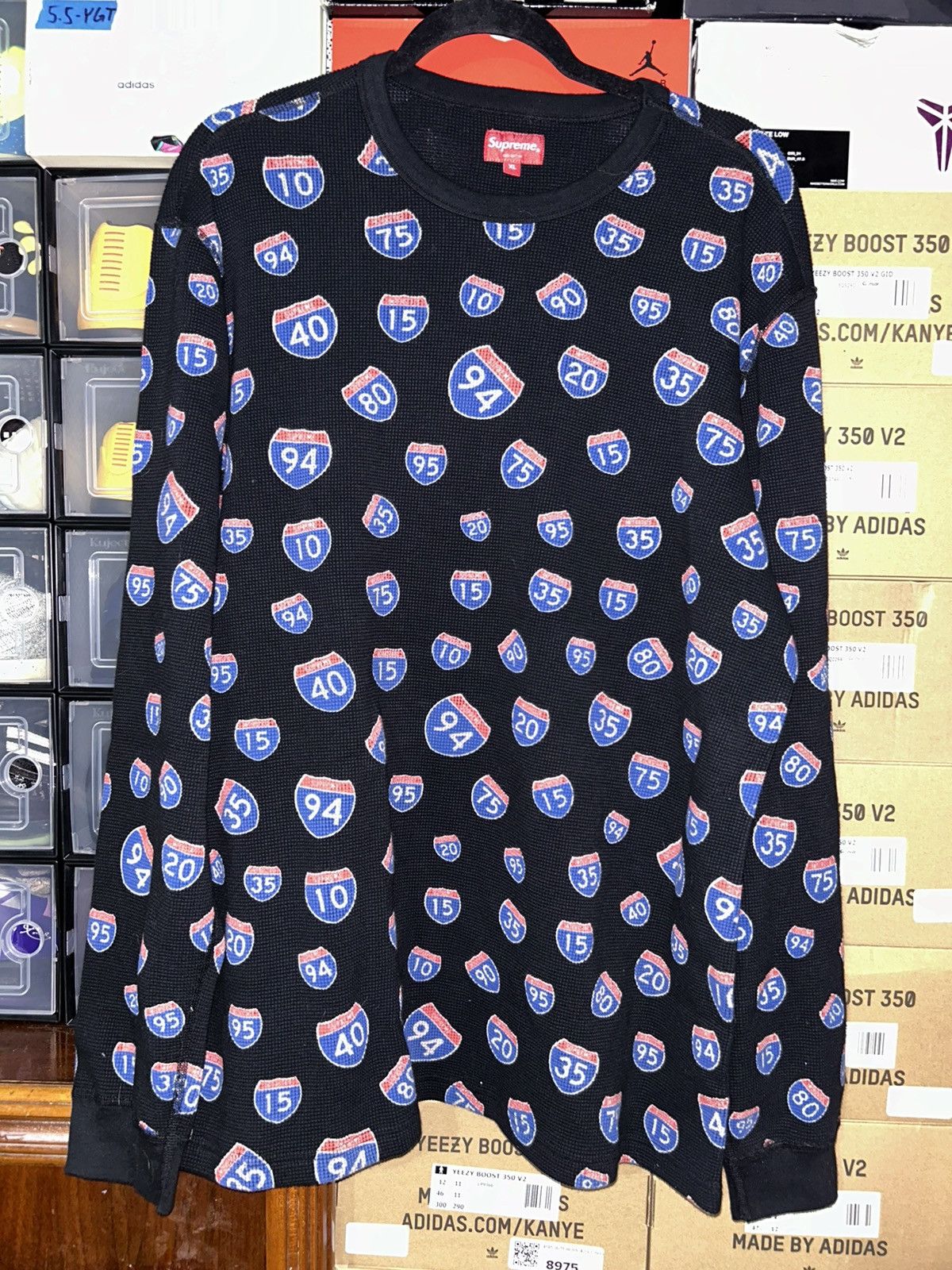 Supreme Supreme Interstate Waffle Thermal Black FW20 size XL NEW Size US XL / EU 56 / 4 - 1 Thumbnail