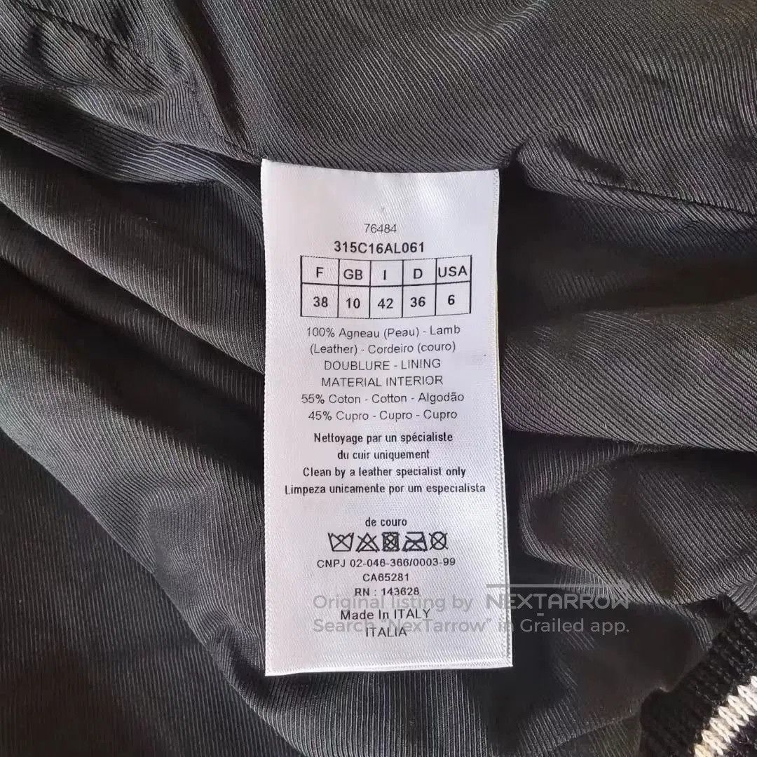 Dior Christian Dior Leather Floral Baseball Jacket. Size S / US 4 / IT 40 - 4 Thumbnail