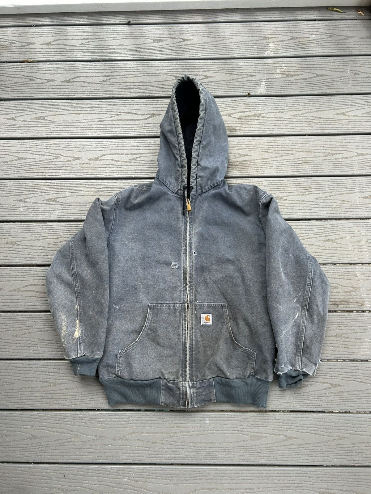 Carhartt Faded Blue Carhartt Hooded Jacket Size US M / EU 48-50 / 2 - 1 Thumbnail