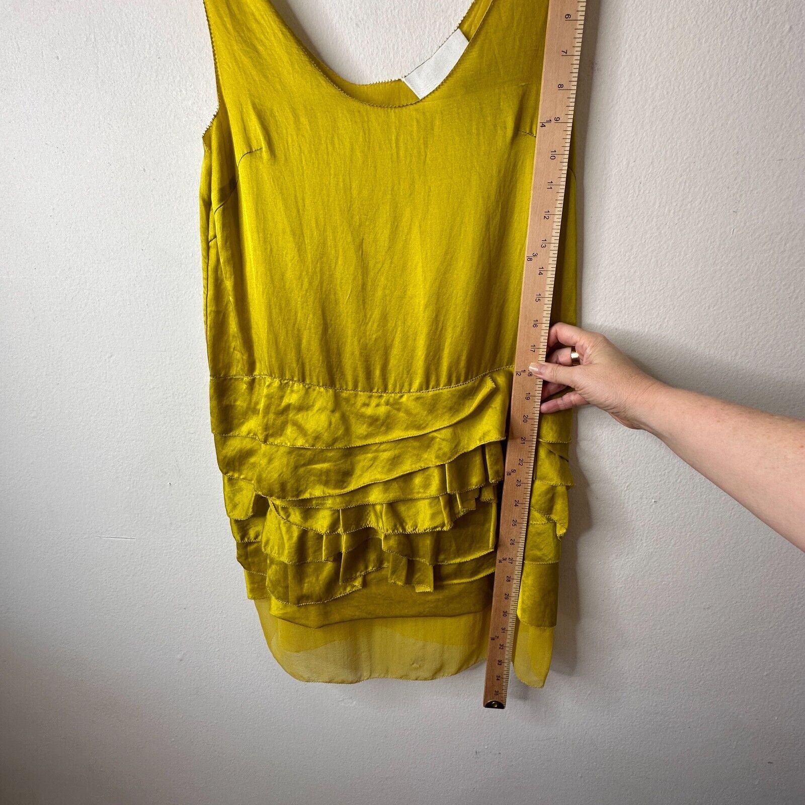 3.1 Phillip Lim 3.1 Phillip Lim Chartreus Yellow Silk Blend Tank Dress Mini Size XS / US 0-2 / IT 36-38 - 11 Thumbnail
