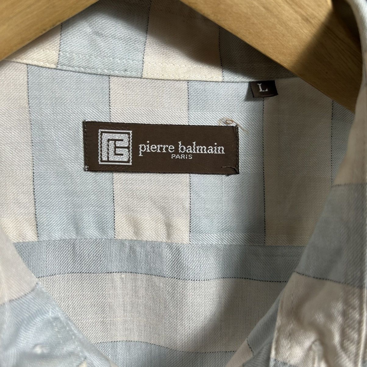 Pierre Balmain Pierre Balmain Striped Pocket Button Shirt Size L / US 10 / IT 46 - 5 Thumbnail
