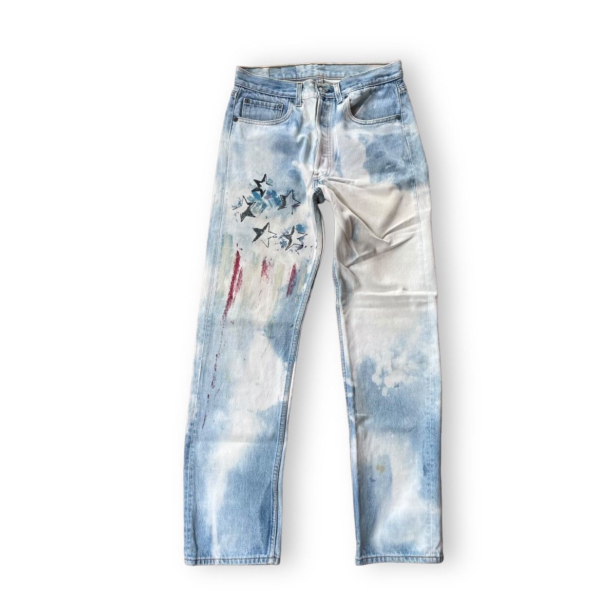 Levi's Vintage Clothing VINTAGE LEVIS 501 FLY BUTTON CUSTOM HANDMADE DENIM PANTS Size US 30 / EU 46 - 1 Thumbnail