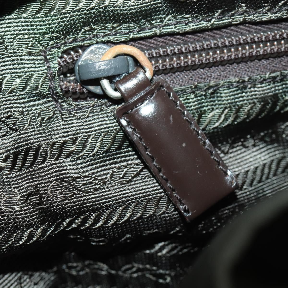 Prada PRADA Backpack Nylon Khaki Silver Auth 168379 - Jerrillo Size ONE SIZE - 24 Thumbnail