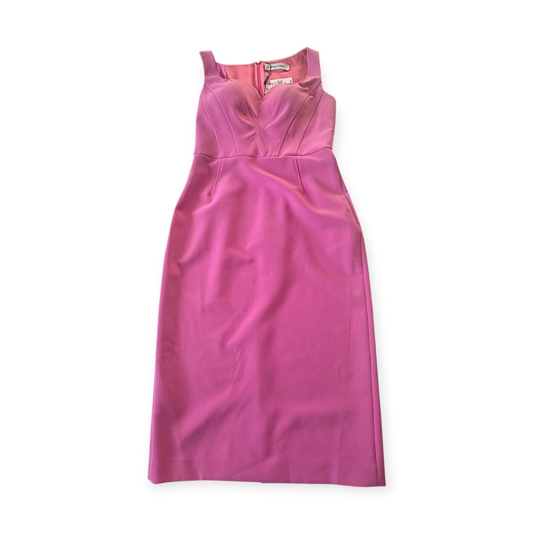 Prabal Gurung NWT Prabal Gurung Pink Sculpted Sweetheart Sheath Midi Dres Size M / US 6-8 / IT 42-44 - 5 Thumbnail