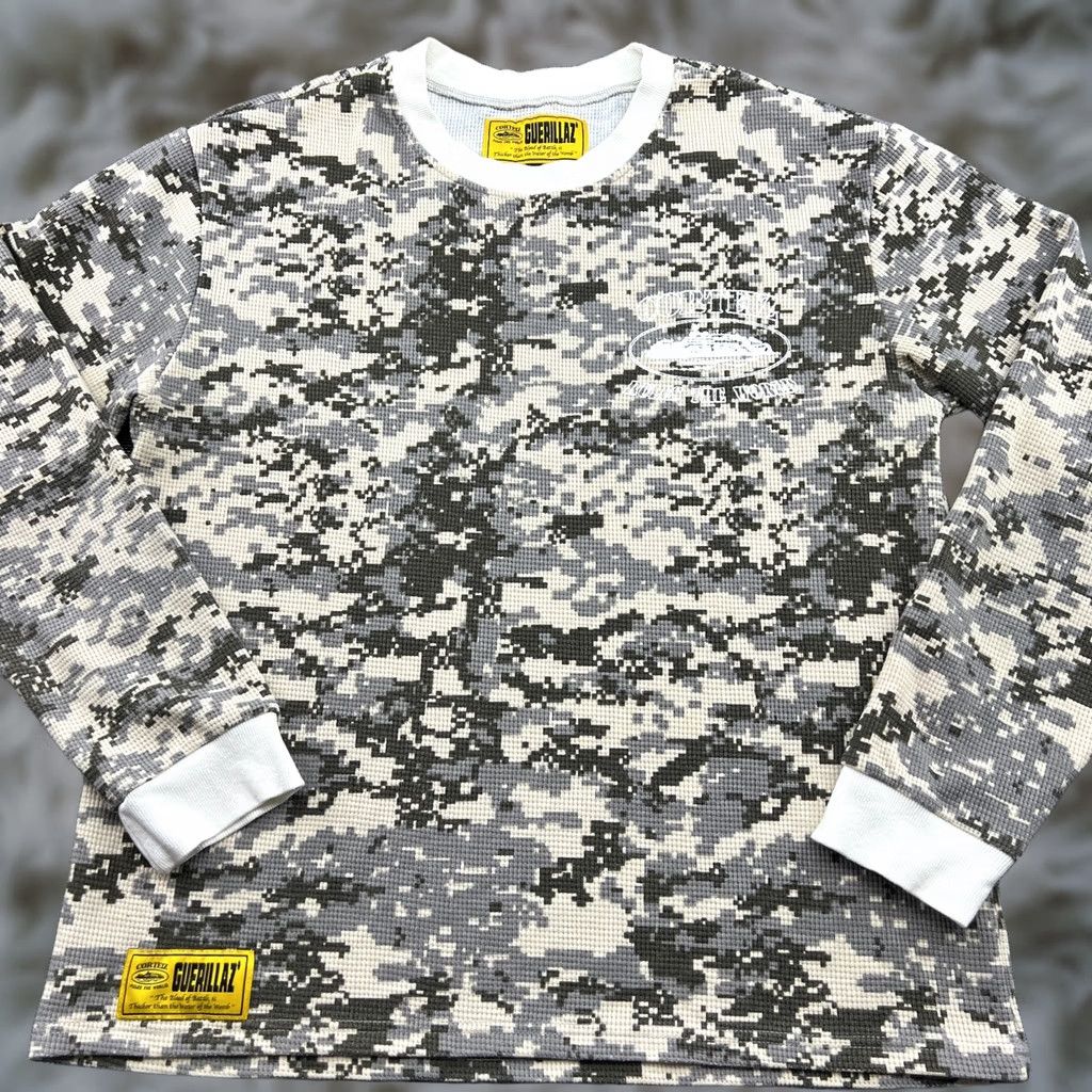 Corteiz VINTAGE Corteiz Guerillaz Alcatraz Mens Long Sleeve Shirt Large Digi Camo Waffle Digital Size US L / EU 52-54 / 3 - 1 Thumbnail
