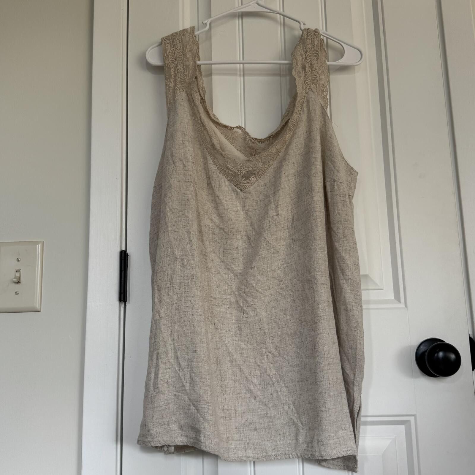 Other Umgee boho XL Linen Lace Trip Top Size XL / US 12-14 / IT 48-50 - 2 Thumbnail