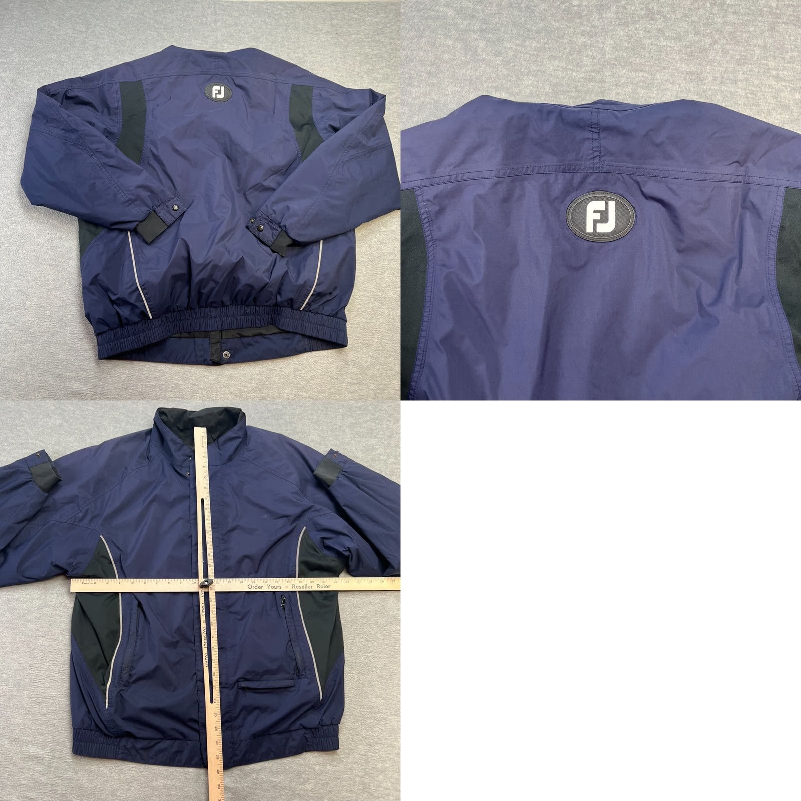 Footjoy FootJoy Dryjoys Jacket Mens Large Navy Blue Waterproof Windbreaker Jacket Size US L / EU 52-54 / 3 - 9 Thumbnail