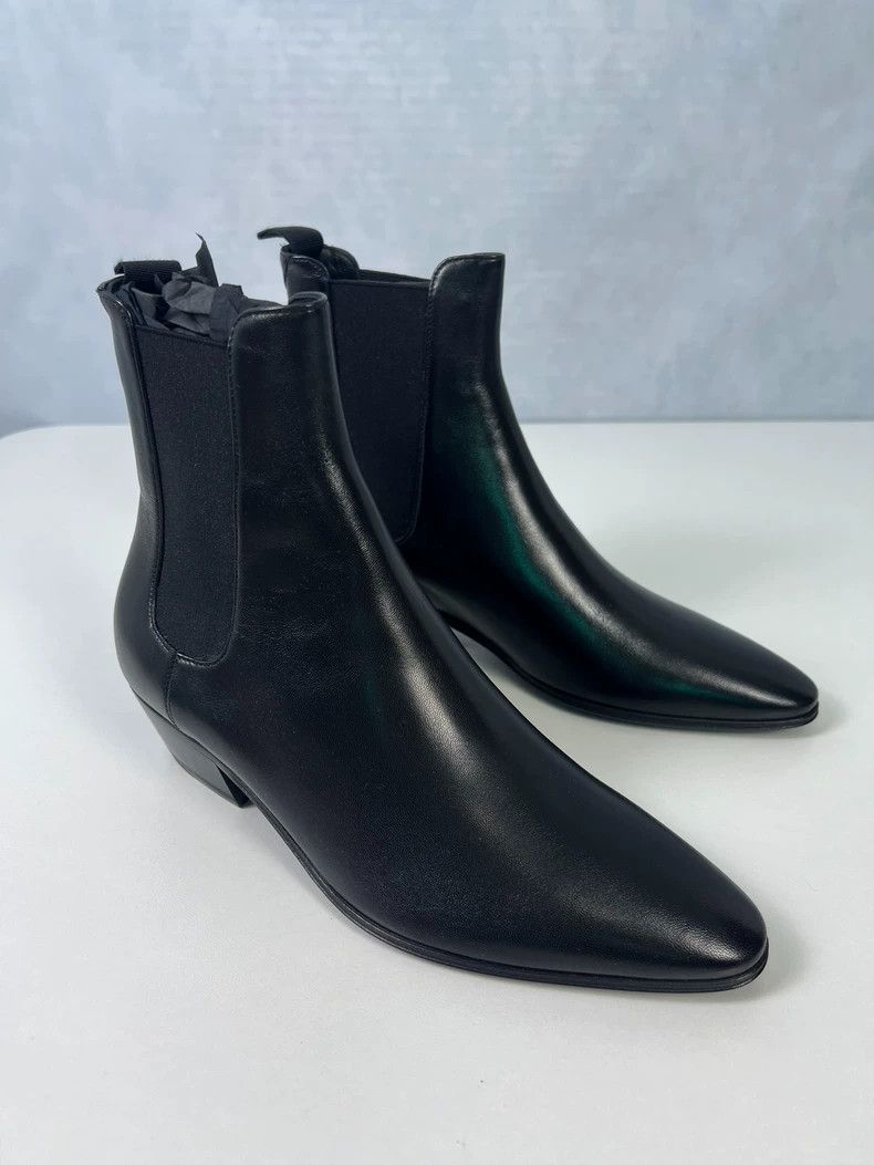 Saint Laurent Paris Saint laurent paris 21fwWyatt Foundation Chelsea Leather Bo Size US 5 / EU 37 - 2 Thumbnail