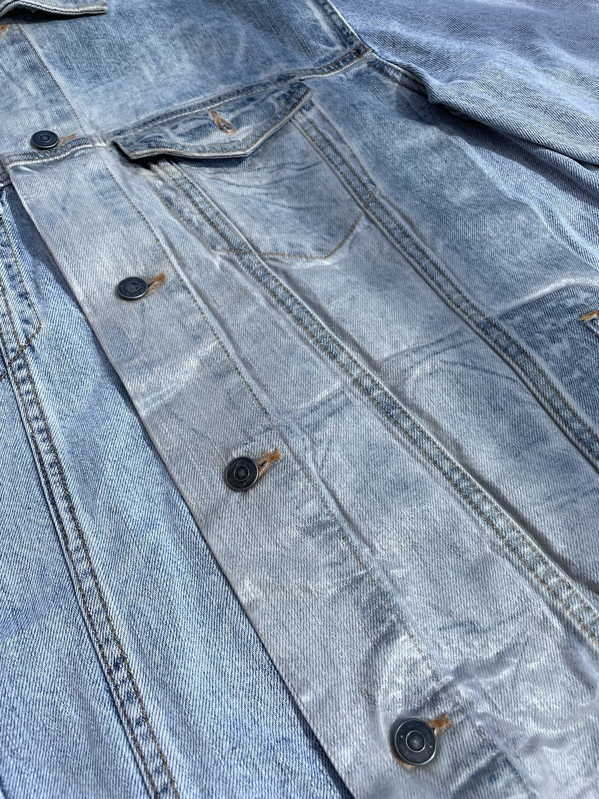 Japanese Brand 2019SS Runway JNBY Overprint light denim jacket Size XL / US 12-14 / IT 48-50 - 5 Thumbnail