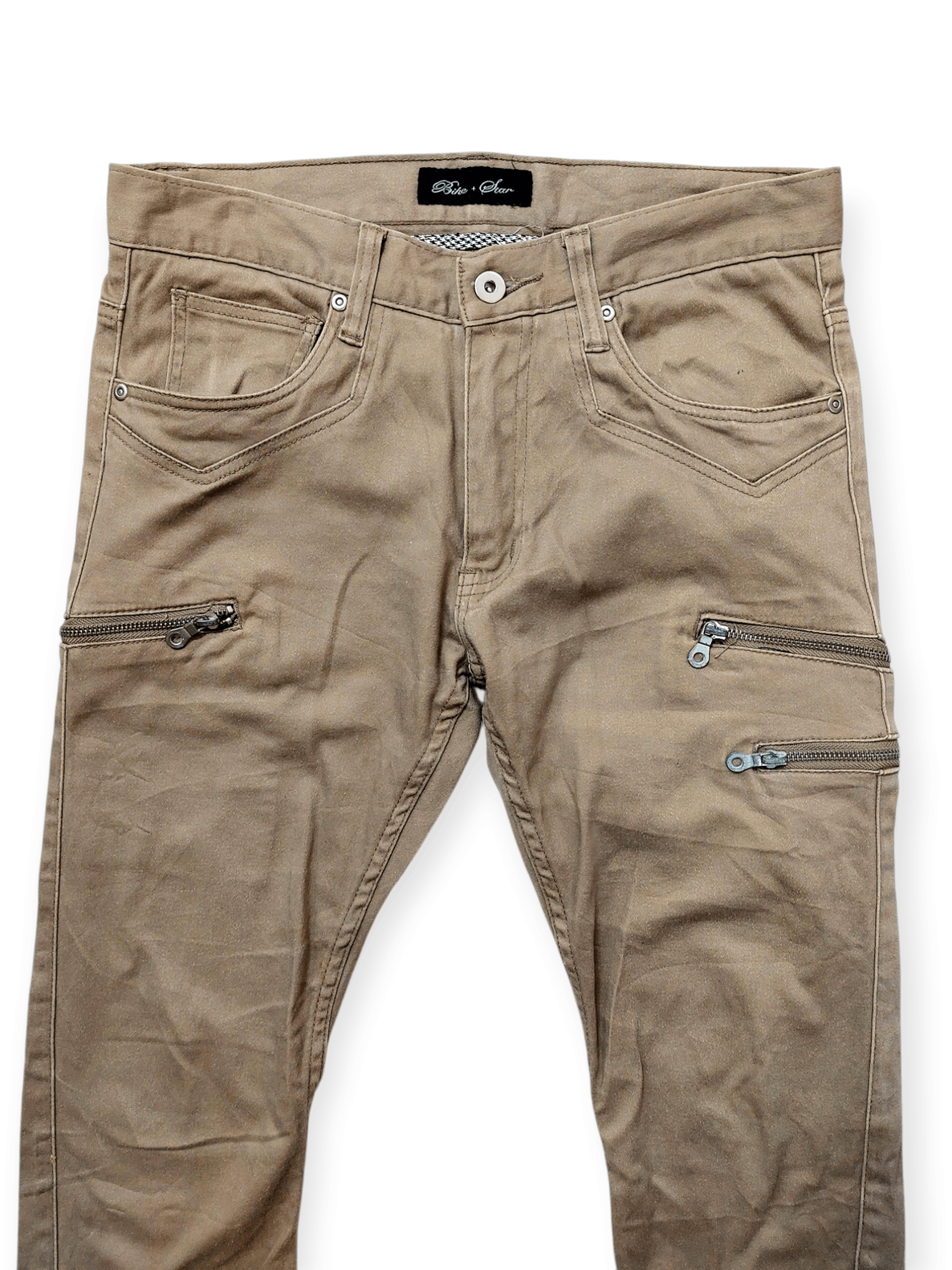 Vintage 🔥 Flare Bike + Star Multi Zipper Denim Size US 30 / EU 46 - 5 Thumbnail