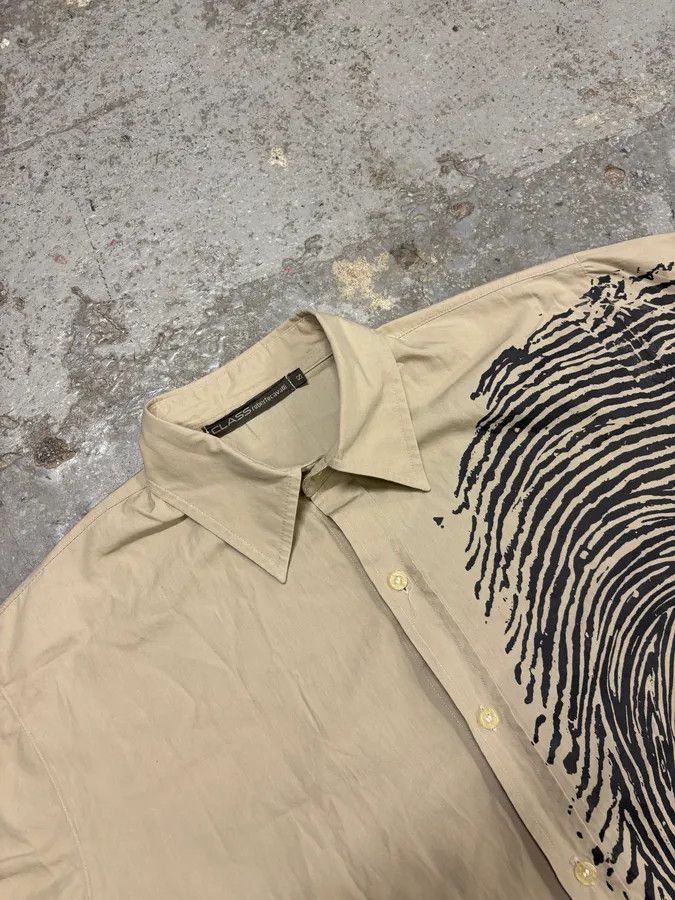 Roberto Cavalli × Vintage 2000s Cavalli Finger Zebra Print Beige Shirt Size US M / EU 48-50 / 2 - 5 Thumbnail