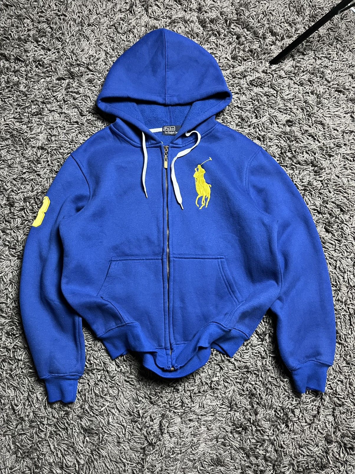 Polo Ralph Lauren Polo Ralph Lauren Big Pony Full-Zip Hoodie Blue/Yellow Size L / US 10 / IT 46 - 2 Thumbnail