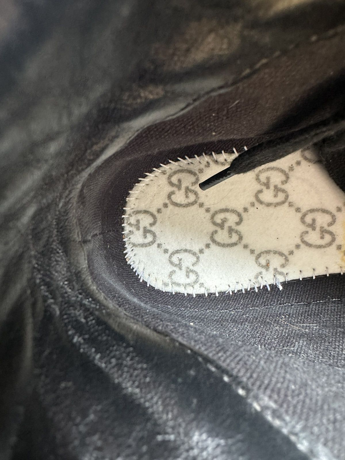 Gucci Gucci GG Imprime Black Monogram Leather High Top Sneakers Size US 7.5 / EU 40-41 - 11 Thumbnail
