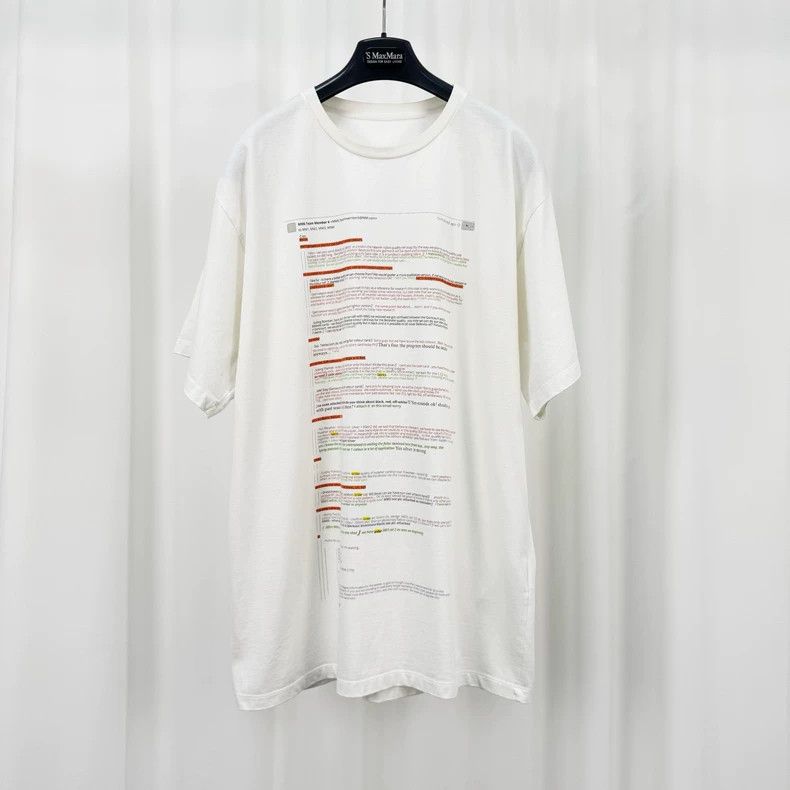 Maison Margiela Maison Margiela Printed Short Sleeve T-shirt-yf Size US S / EU 44-46 / 1 - 1 Thumbnail