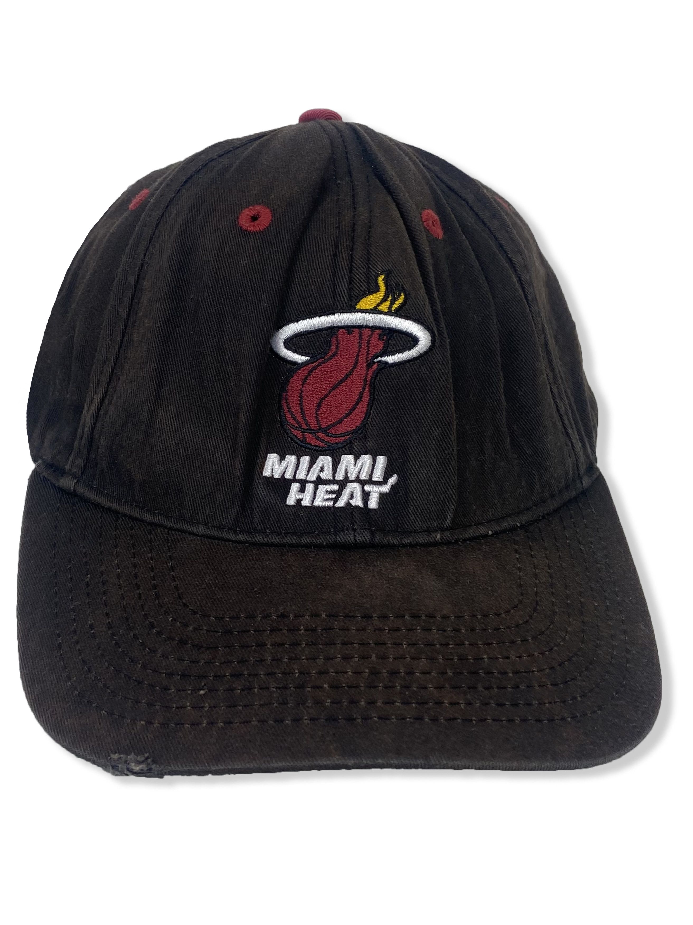 Adidas Vintage ADIDAS NBA Miami Heat Black Faded Distresed Cap M430 Size ONE SIZE - 3 Thumbnail
