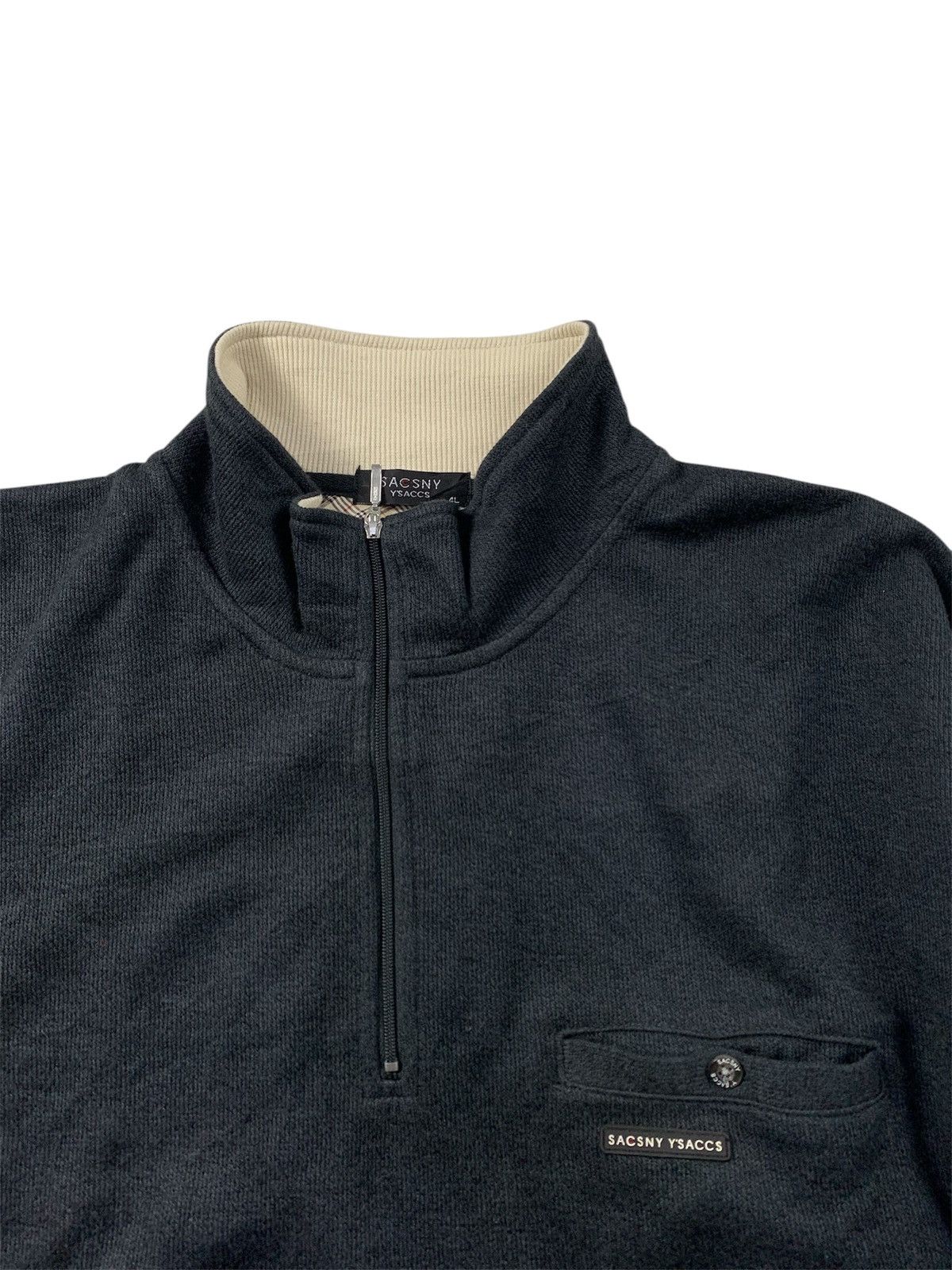 Yohji Yamamoto Sacsny y’sacs half zip sweater Size US XL / EU 56 / 4 - 1 Thumbnail