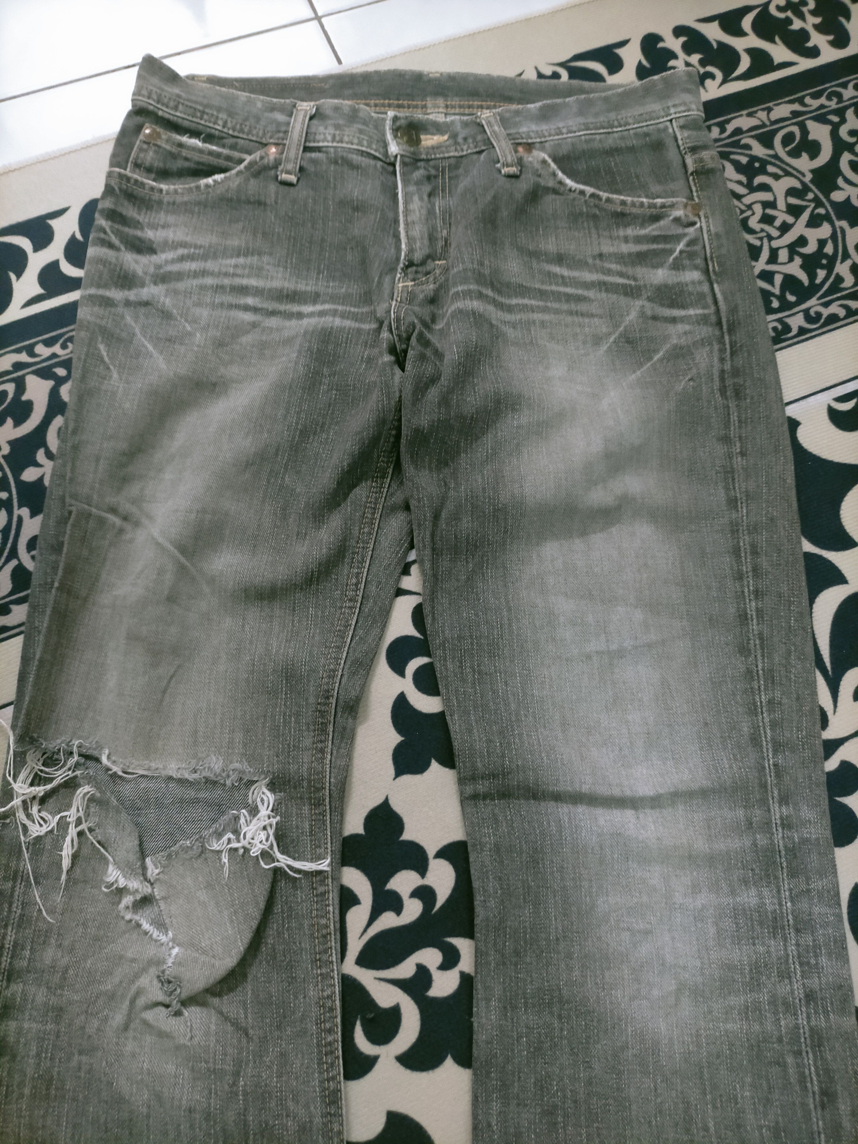 If Six Was Nine 🔥 Vintage Distressed Lee Riders Mudwash Flared Jeans Size US 30 / EU 46 - 3 Thumbnail