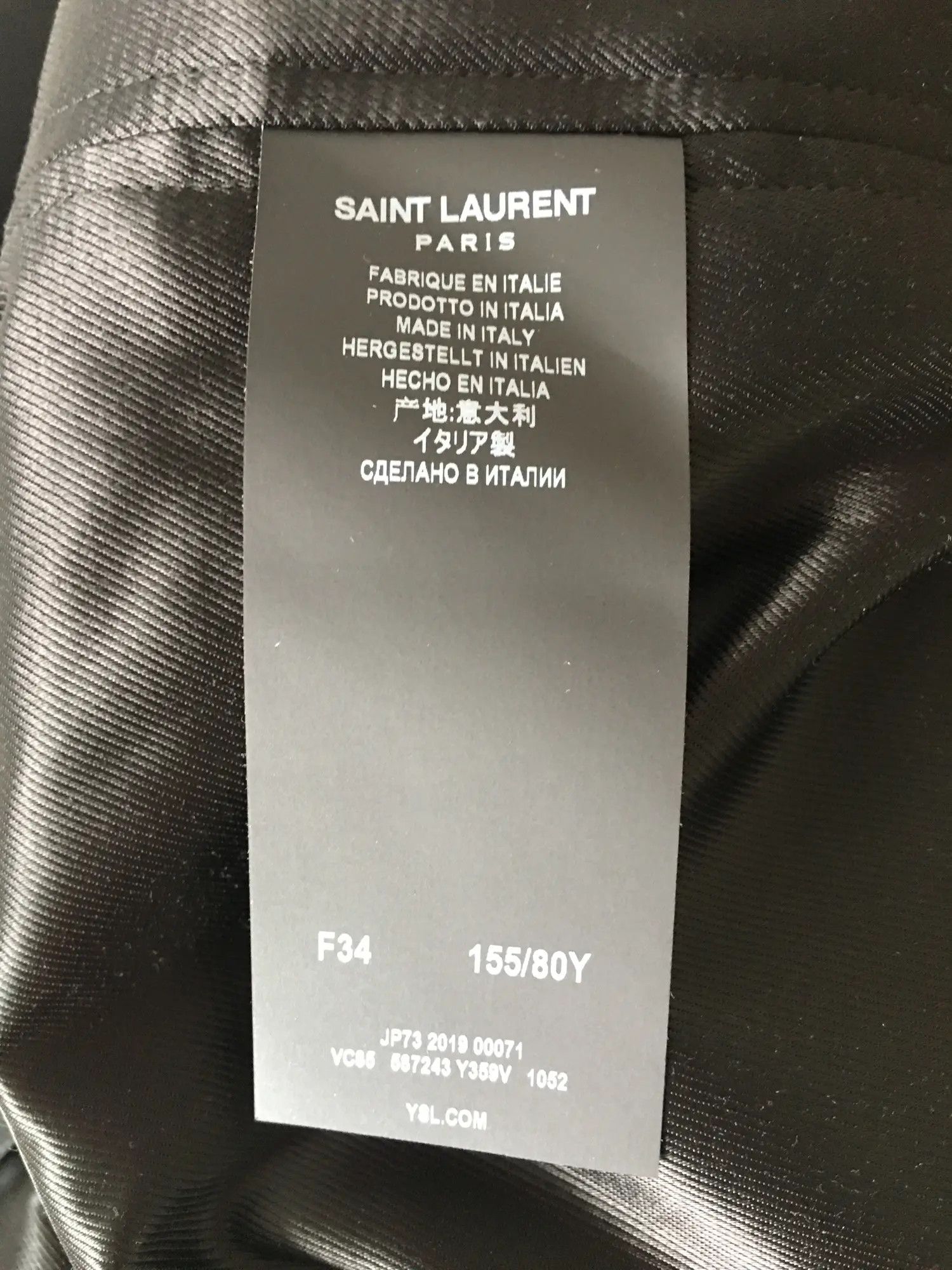Saint Laurent Paris SS'20 Teddy Jacket Galaxy Logo Size US XS / EU 42 / 0 - 6 Thumbnail