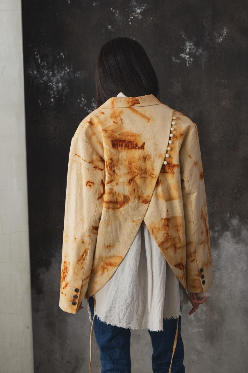 Professor.E Professor.E Abstract Cut Out Blazer - Rusted Dyed Size XS / US 0-2 / IT 36-38 - 1 Thumbnail