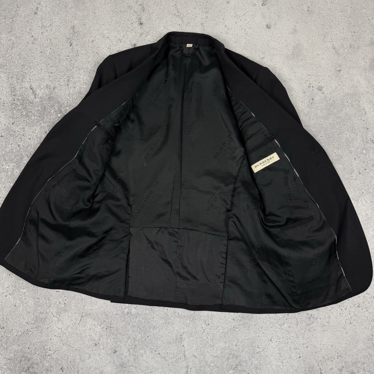 Burberry × Designer Burberry London Mansell Virgin Wool Black Jacket Blazer Size 50R - 7 Thumbnail