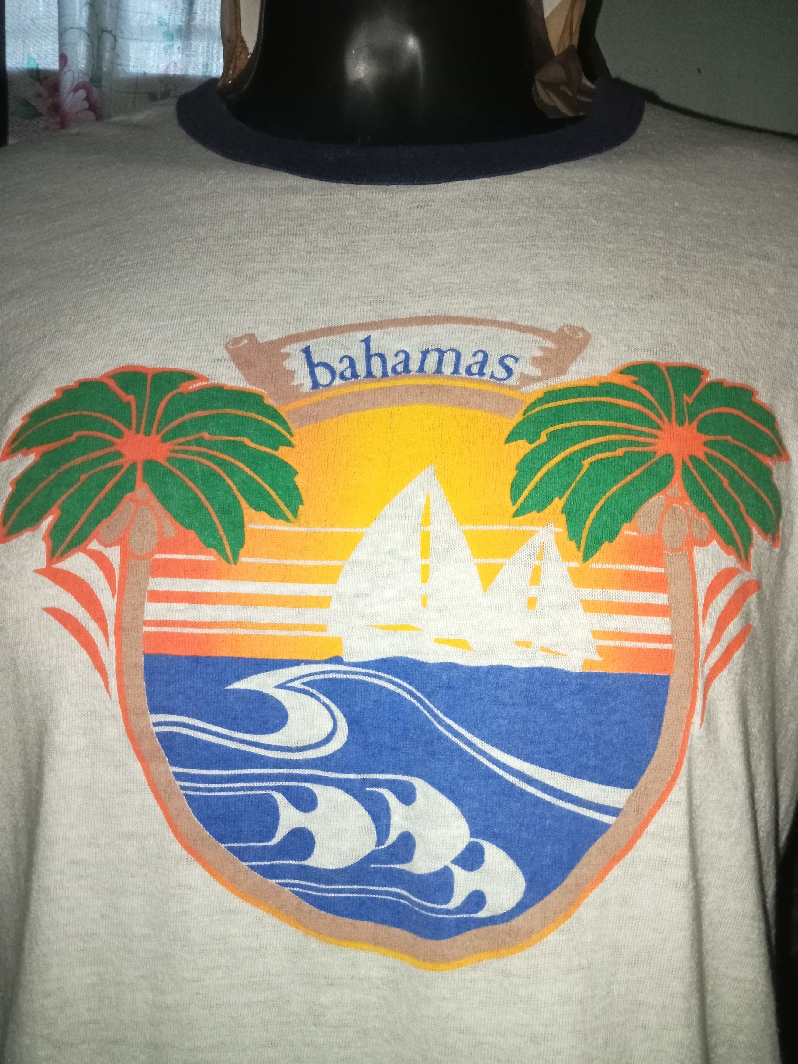Hanes Vintage Ringer Bahamas T-shirt Size US M / EU 48-50 / 2 - 2 Thumbnail