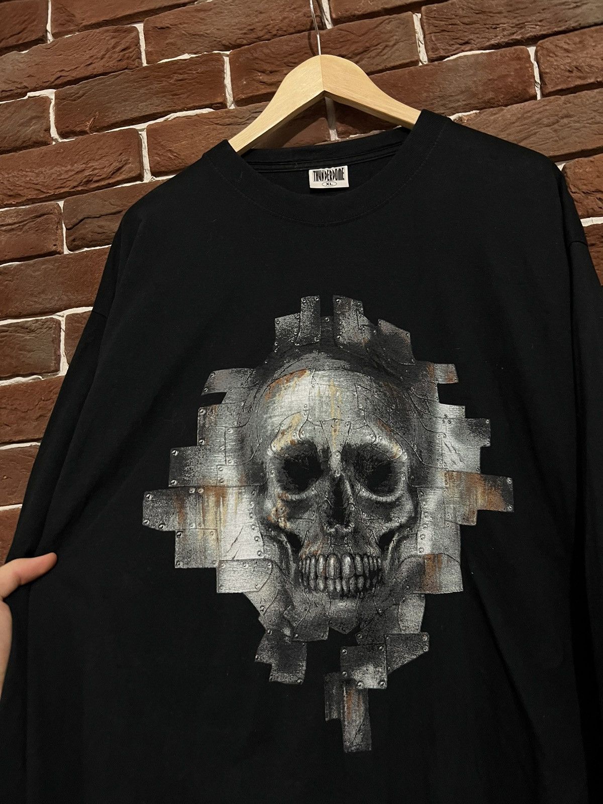 Band Tees Rare Vintage 1998 Thunderdome Wizard Gabber Band Tshirt 90s Size US XL / EU 56 / 4 - 3 Thumbnail