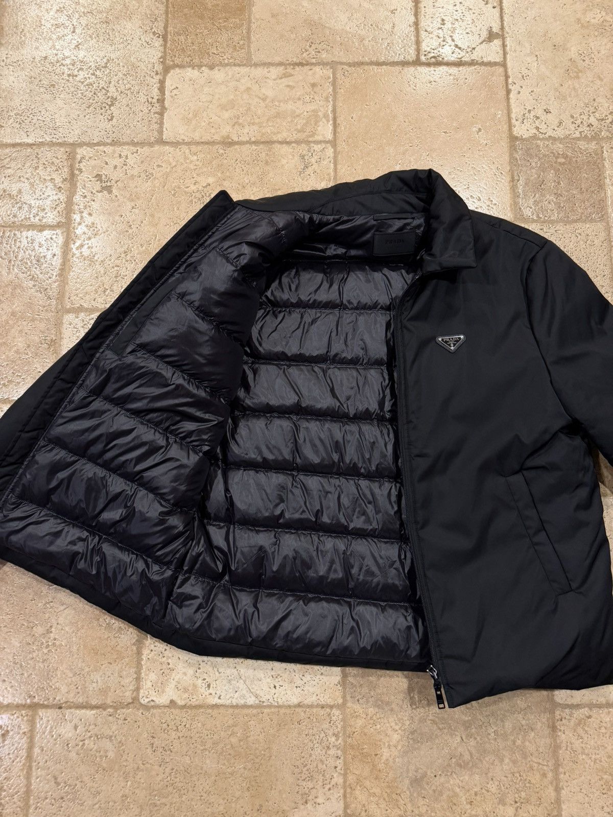 Prada Prada 2023 Re-Nylon Down Puffer Black Collar Zip-Up Jacket Size US L / EU 52-54 / 3 - 9 Thumbnail