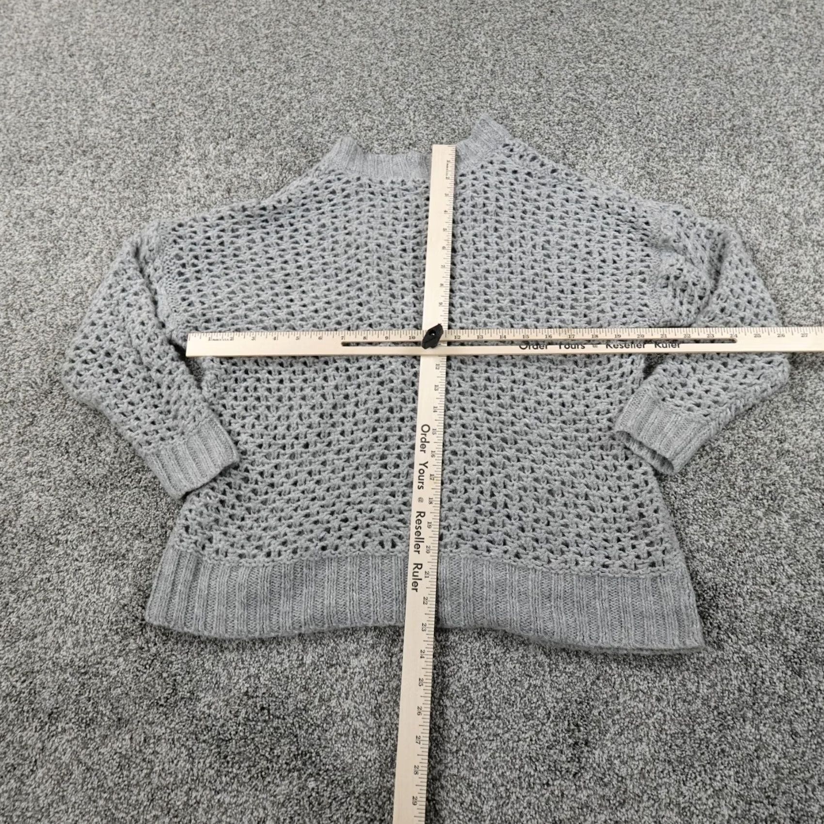 American Eagle Outfitters American Eagle Cardigan Womens XS Gray Open-Knit V-Neck Sweater Casual Preppy AE Size XS / US 0-2 / IT 36-38 - 5 Thumbnail