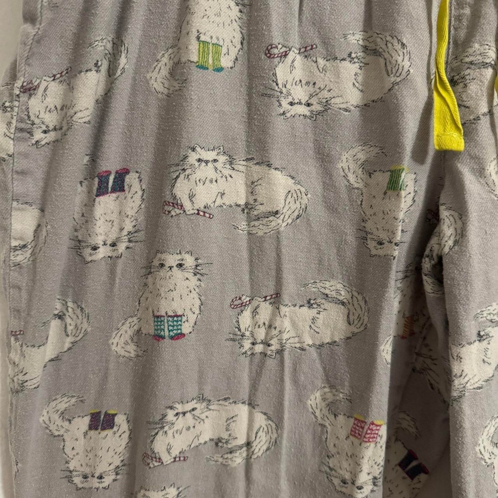 Old Navy Grumpy White Cats Kitties Kitty Meow Print Pajama Pants XL Size ONE SIZE - 3 Thumbnail