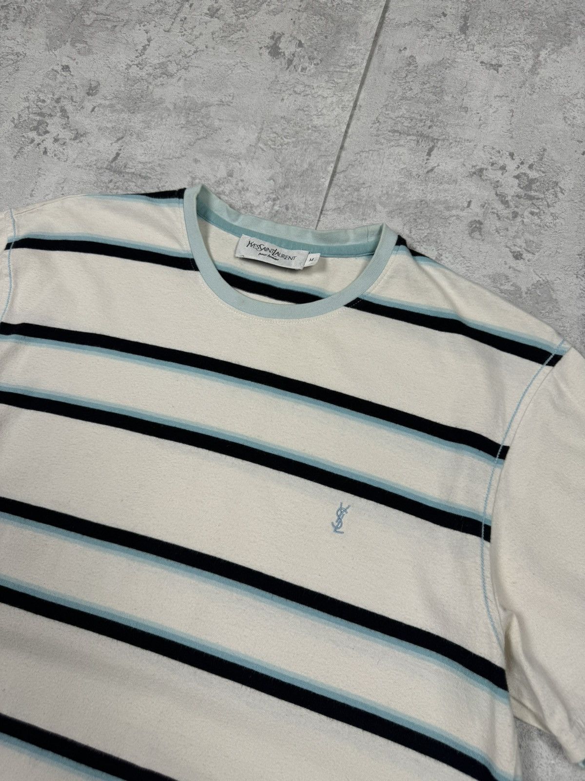 Yves Saint Laurent Vintage Yves Saint Laurent Striped T-Shirt Size M Size US M / EU 48-50 / 2 - 4 Thumbnail