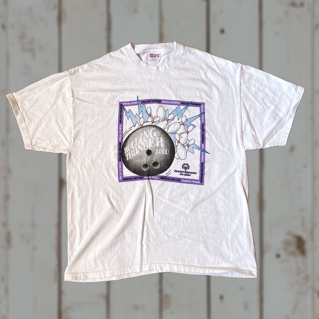 Hanes VINTAGE Hanes Mens XL White T-Shirt Rolling Thunder 2000 Y2K NM Special Olympics Shirt Mens White T-Shirt Hanes XL Size US XL / EU 56 / 4 - 1 Thumbnail