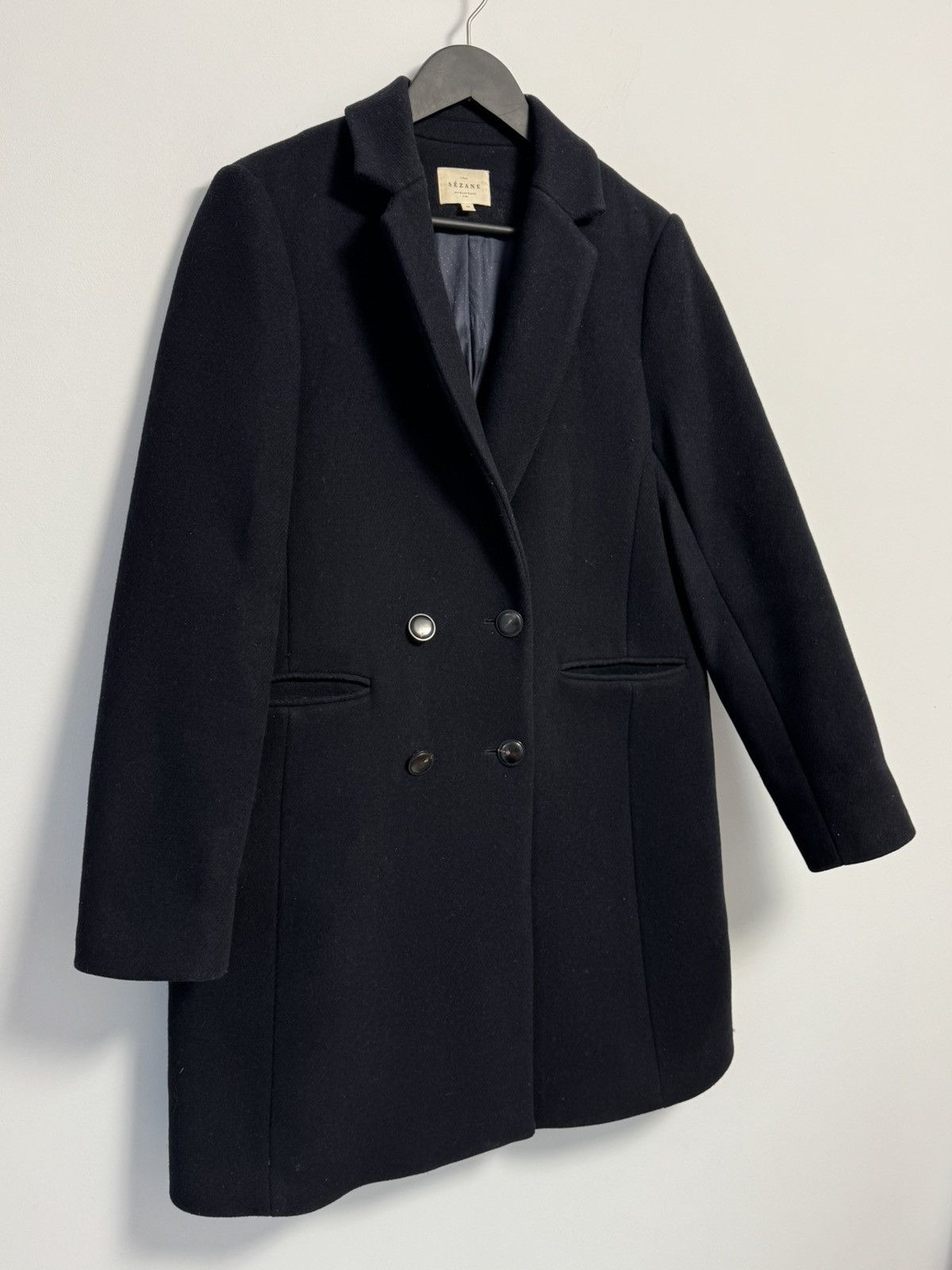 Sezane NWOT Sezane MANTEAU JOHNSON coat wool Dark Blue Size 40 Size S / US 4 / IT 40 - 7 Thumbnail