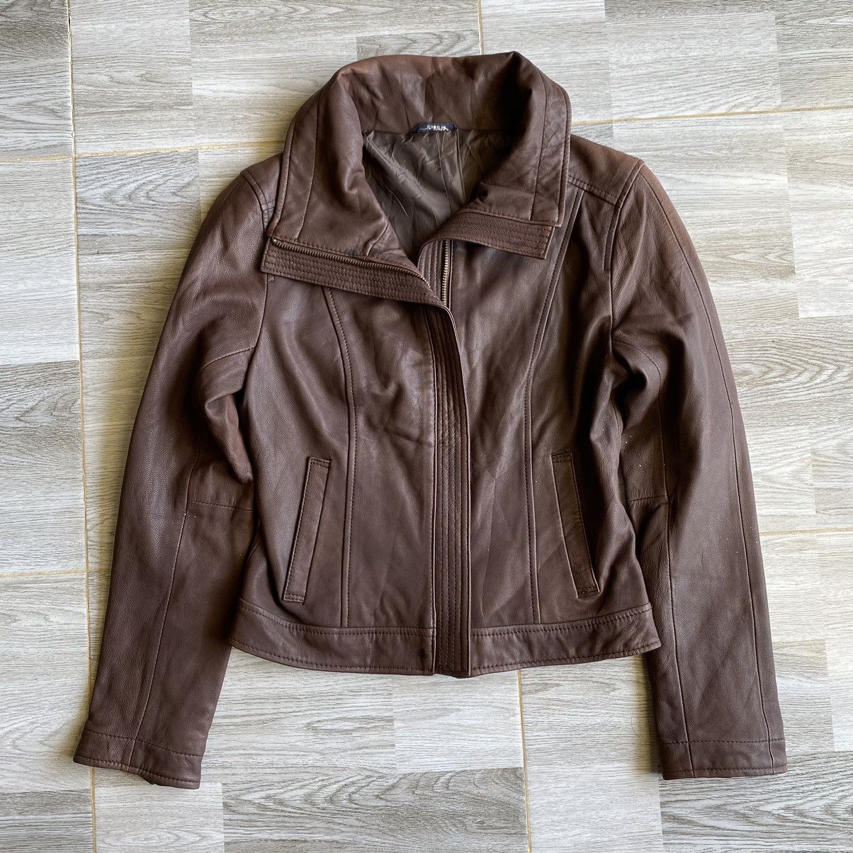 Japanese Brand ROPE Sheepskin Leather Jacket Size XS / US 0-2 / IT 36-38 - 2 Thumbnail