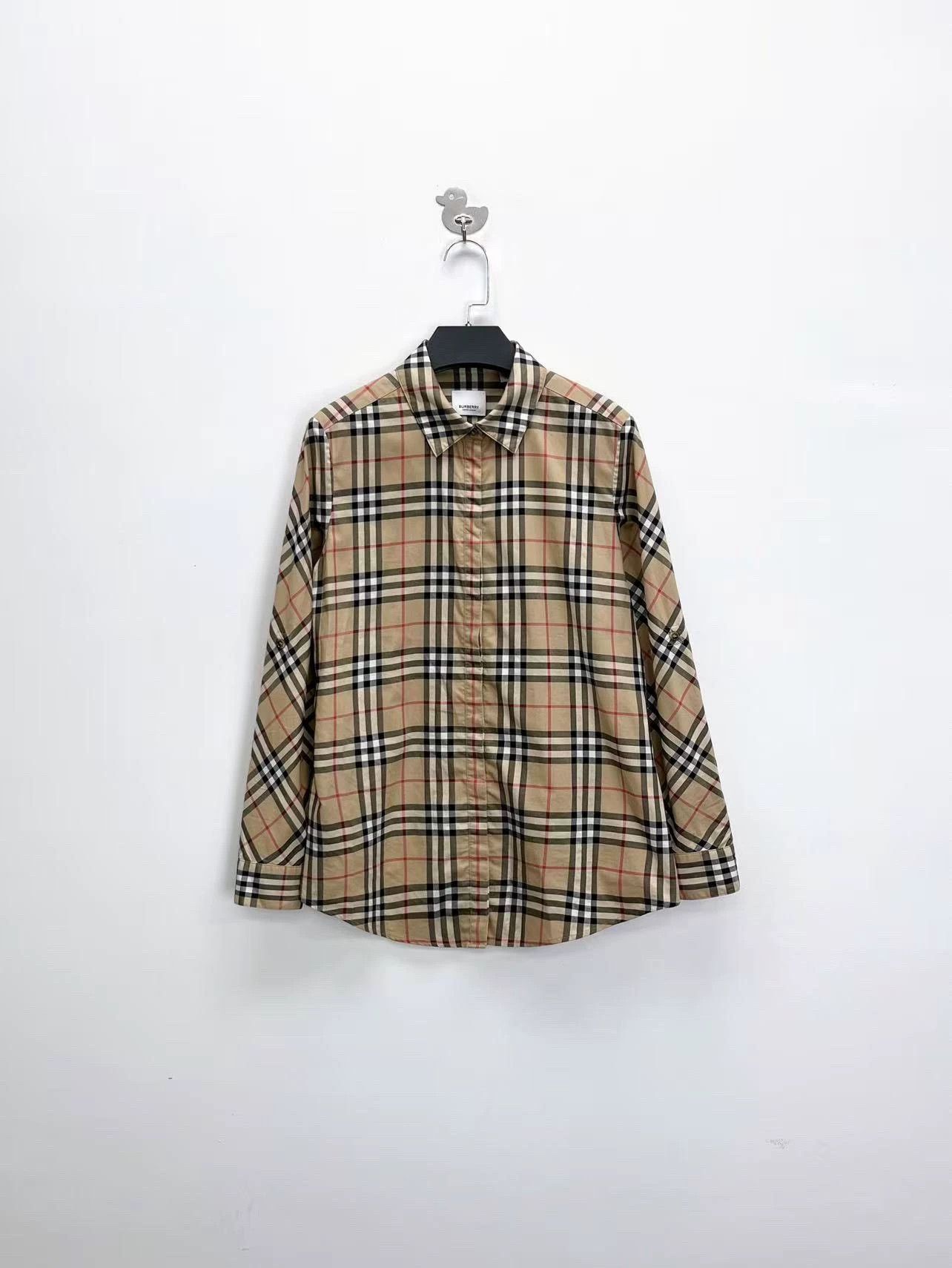 burberry classic check long sleeve shirt jacket