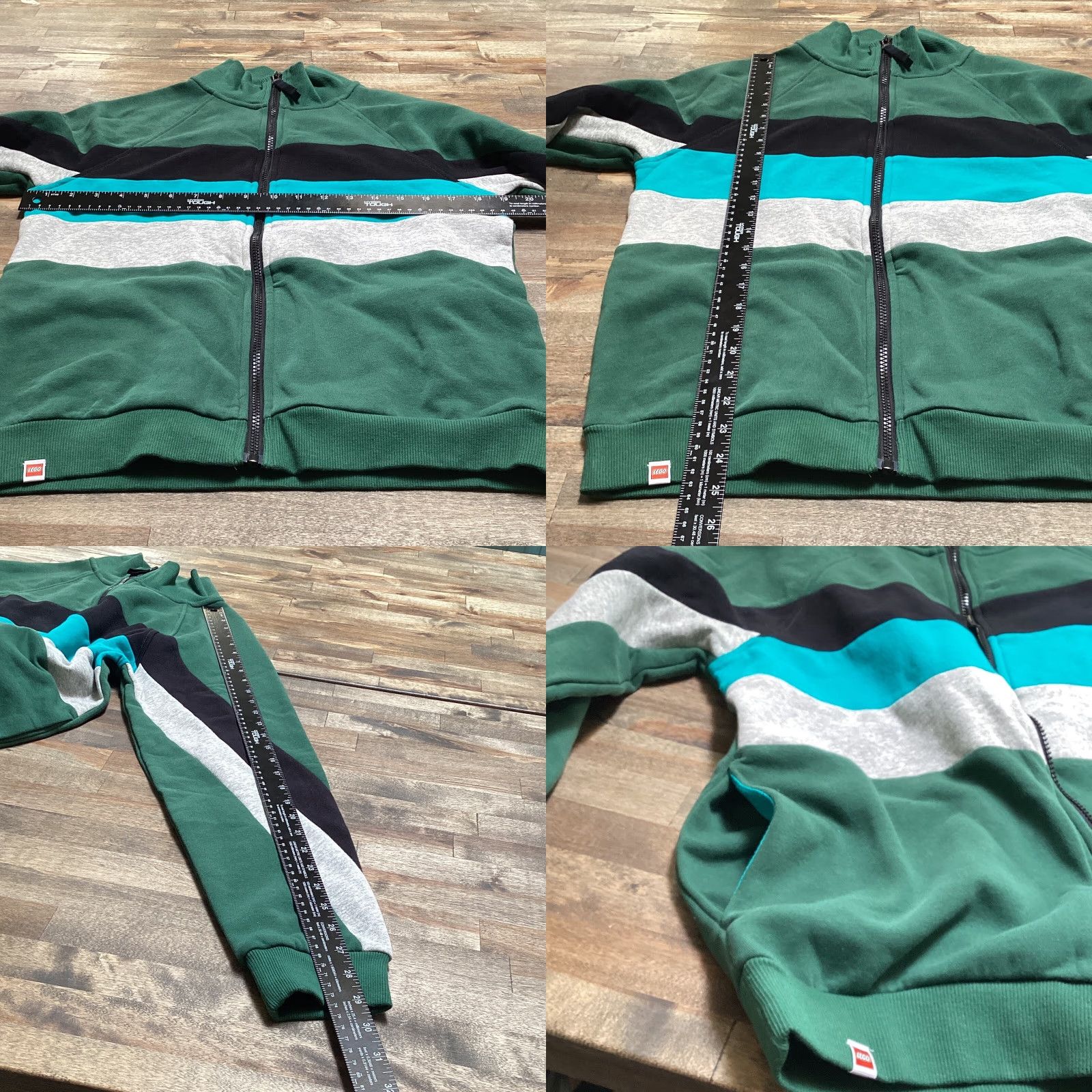 LEGO LEGO x Target Track Jacket Men S Green Color Block Stripe Full Zip Logo Active Shirt Size US S / EU 44-46 / 1 - 8 Thumbnail